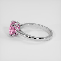 2.23 Ct. Pink Sapphire Ring, 18K White Gold 4