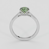 1.16 Ct. Yellowish Green Sapphire Ring, 18K White Gold 3