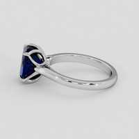 2.75 Ct. Blue Sapphire Ring, 18K White Gold 4