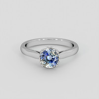 1.28 Ct. Bi Color Sapphire Ring, 18K White Gold 1