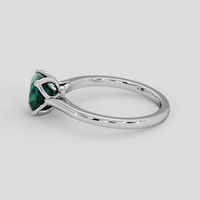 1.72 Ct. Bluish Green Sapphire Ring, 18K White Gold 4