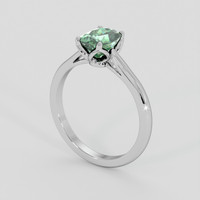 1.74 Ct. Green Sapphire Ring, 18K White Gold 2