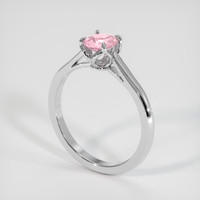 0.89 Ct. Pink Sapphire Ring, 18K White Gold 2