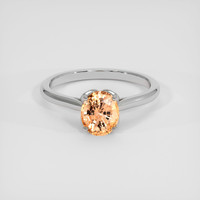 3.02 Ct. Padparadscha Sapphire Ring, 18K White Gold 1