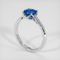 1.66 Ct. Blue Sapphire Ring, 18K White Gold 2