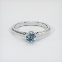 0.60 Ct. Greyish Blue Sapphire Ring, 18K White Gold 1