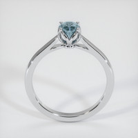 0.60 Ct. Greyish Blue Sapphire Ring, 18K White Gold 3