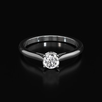 0.54 Ct. Sapphire Ring, 18K White Gold 1