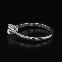 0.54 Ct. Sapphire Ring, 18K White Gold 4