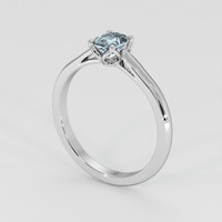 0.55 Ct. Greyish Blue Sapphire Ring, 18K White Gold 2