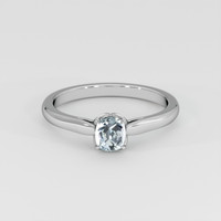 0.52 Ct. Bluish Grey Sapphire Ring, 18K White Gold 1