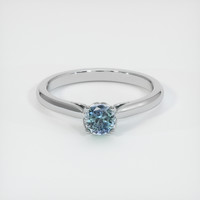 0.61 Ct. Sapphire Ring, 18K White Gold 1