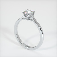 0.90 Ct. Sapphire Ring, 18K White Gold 2
