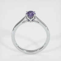 0.74 Ct. Purple Sapphire Ring, 18K White Gold 3