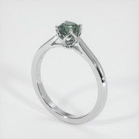 0.61 Ct. Sapphire Ring, 18K White Gold 2