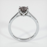 0.88 Ct. Grey Sapphire Ring, 18K White Gold 3