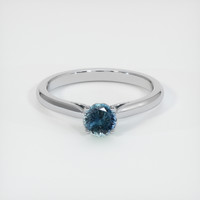 0.55 Ct. Sapphire Ring, 18K White Gold 1