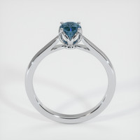 0.55 Ct. Sapphire Ring, 18K White Gold 3
