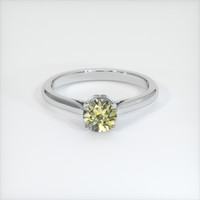 0.87 Ct. Yellow Sapphire Ring, 18K White Gold 1