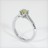 0.79 Ct. Sapphire Ring, 18K White Gold 2