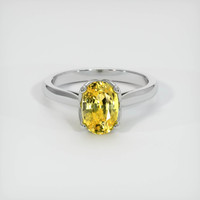 2.93 Ct. Yellow Sapphire Ring, 18K White Gold 1