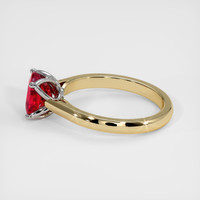 2.05 Ct. Ruby Ring, 14K White & Yellow 4