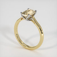 1.68 Ct. Peach Sapphire Ring, 14K White & Yellow 2