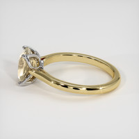 1.68 Ct. Peach Sapphire Ring, 14K White & Yellow 4
