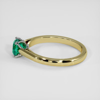 0.76 Ct. Emerald Ring, 18K White & Yellow 4