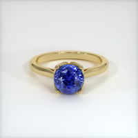 2.91 Ct. Blue Sapphire Ring, 10K Yellow Gold 1