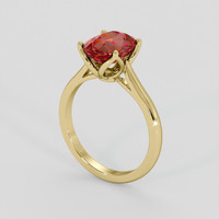 2.81 Ct. Reddish Orange Hessonite Garnet Ring, 10K Yellow Gold 2
