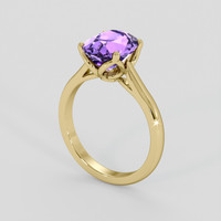2.45 Ct. Purple Amethyst Ring, 10K Yellow Gold 2