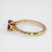 0.67 Ct. Purplish Red Ruby Ring, 10K Yellow Gold 4