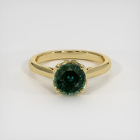 1.29 Ct. Bluish Green Sapphire Ring, 10K Yellow Gold 1