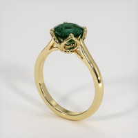 1.29 Ct. Bluish Green Sapphire Ring, 10K Yellow Gold 2