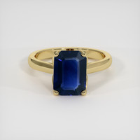 3.05 Ct. Blue Sapphire Ring, 10K Yellow Gold 1