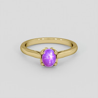 0.97 Ct. Pinkish Purple Sapphire Ring, 10K Yellow Gold 1