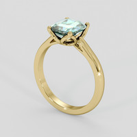 2.49 Ct. Bluish Green Sapphire Ring, 10K Yellow Gold 2