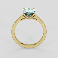 2.49 Ct. Bluish Green Sapphire Ring, 10K Yellow Gold 3