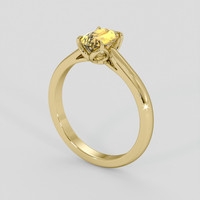 1.25 Ct. Yellowish Orange Sapphire Ring, 10K Yellow Gold 2