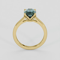 2.62 Ct. Bluish Green Sapphire Ring, 10K Yellow Gold 3