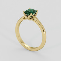 1.19 Ct. Bluish Green Sapphire Ring, 10K Yellow Gold 2