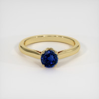 0.86 Ct. Blue Sapphire Ring, 10K Yellow Gold 1