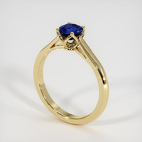 0.86 Ct. Blue Sapphire Ring, 10K Yellow Gold 2
