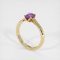 1.10 Ct. Purplish Pink Sapphire Ring, 10K Yellow Gold 2