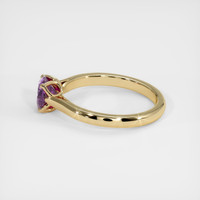 1.10 Ct. Purplish Pink Sapphire Ring, 10K Yellow Gold 4
