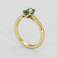 1.37 Ct. Green Sapphire Ring, 10K Yellow Gold 2