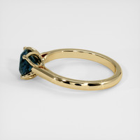 1.56 Ct. Greenish Blue Sapphire Ring, 14K Yellow Gold 4