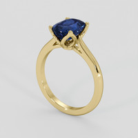 3.13 Ct. Blue Sapphire Ring, 14K Yellow Gold 2