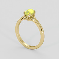 1.23 Ct. Greenish Yellow Chrysoberyl Ring, 14K Yellow Gold 2